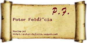 Potor Felícia névjegykártya